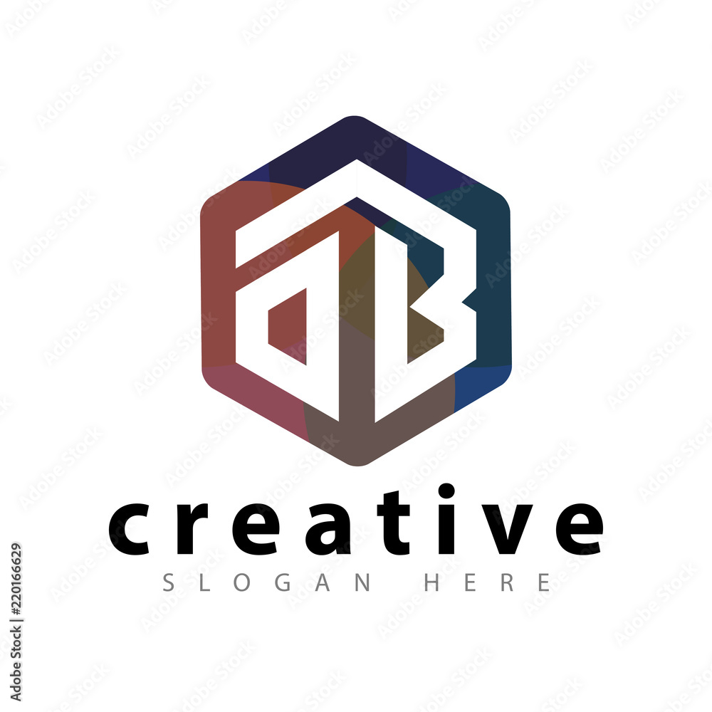 OB Initial letter hexagonal logo vector OB Initial letter hexagonal logo vector