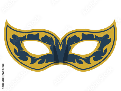 Isolated colored carnival mask