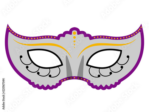 Isolated colored carnival mask