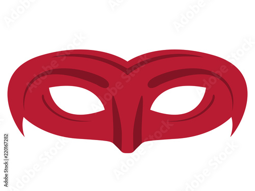 Isolated colored carnival mask