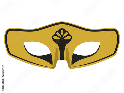Isolated colored carnival mask