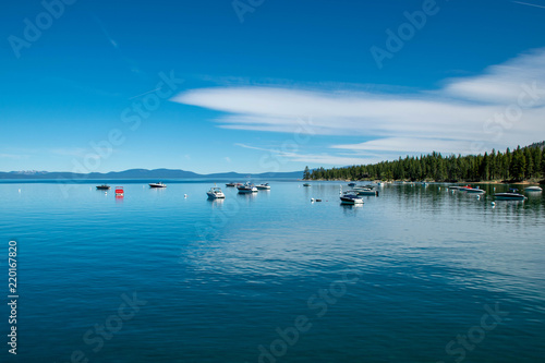 Zephyr Cove offers a delightful natural setting in Lake Tahoe. The Beach is a popular location for weddings. Common trees found surrounding the shoreline include Jeffry Pine and White Fir.