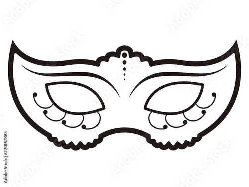 Isolated carnival mask icon