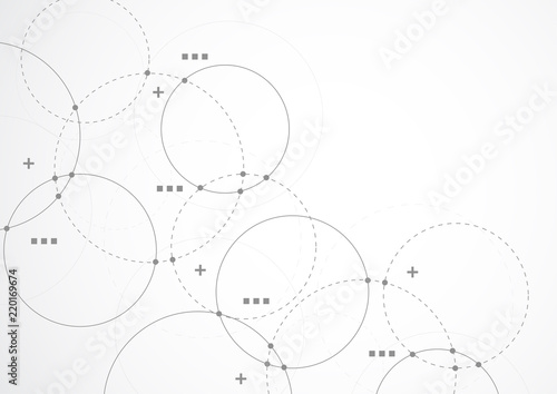 Abstract connecting dots and lines. Connection science background. Vector illustration