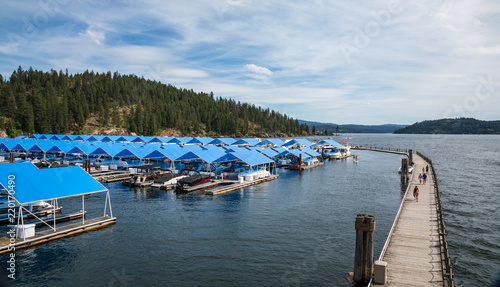 Lake Couer d'Alene Idaho on a summer day