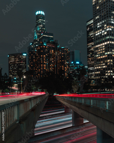 Downtown LA Free and Skyscrapers at Night