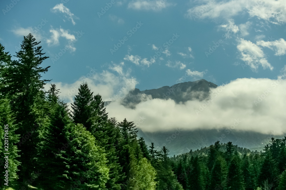 beautiful mountain and sky in france