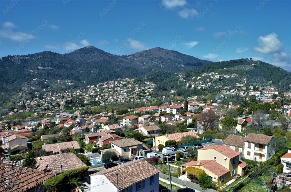 Views from Tourette Levens village in France