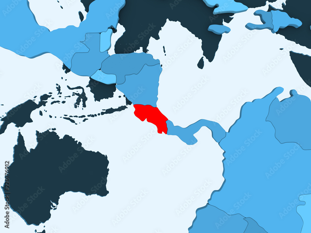 Fototapeta premium Map of Costa Rica