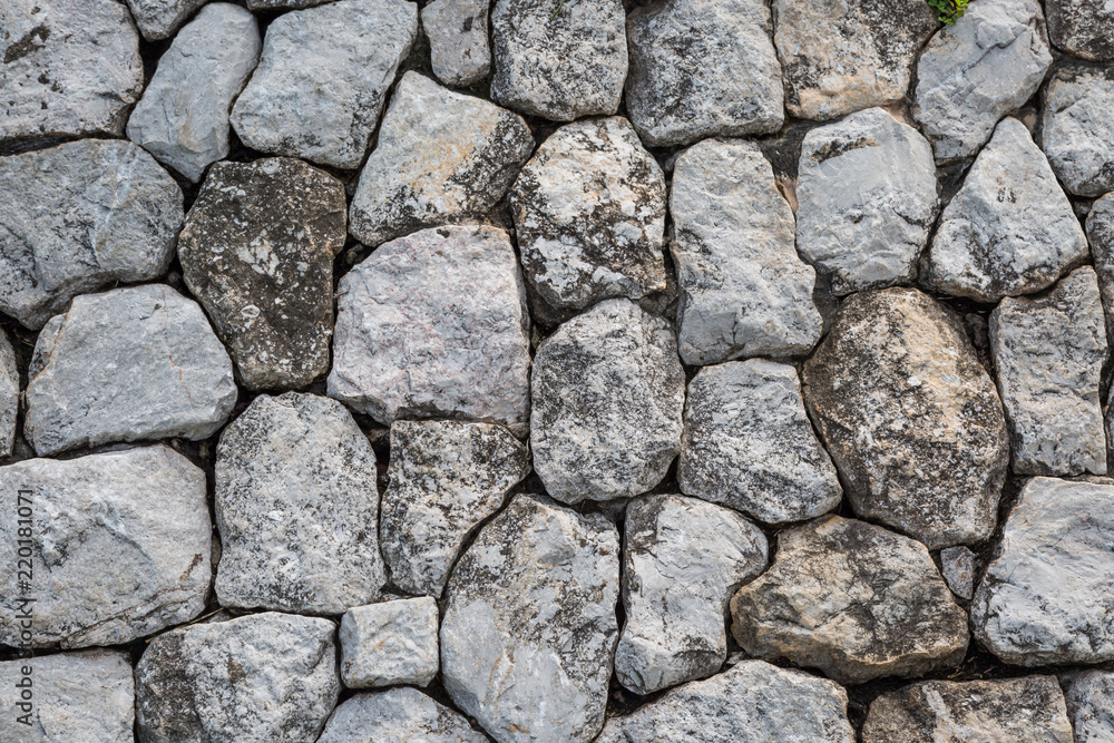 Closeup of Gray strong stone wall texture Closeup of Gray strong stone wall texture