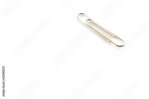 Paper clip isolated on  white background