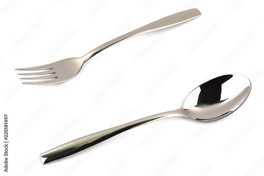 fork and spoon isolated on white background fork and spoon isolated on white background