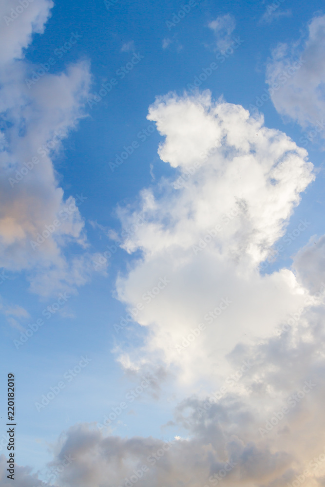 Blue sky cloudscape before sunset Blue sky cloudscape before sunset
