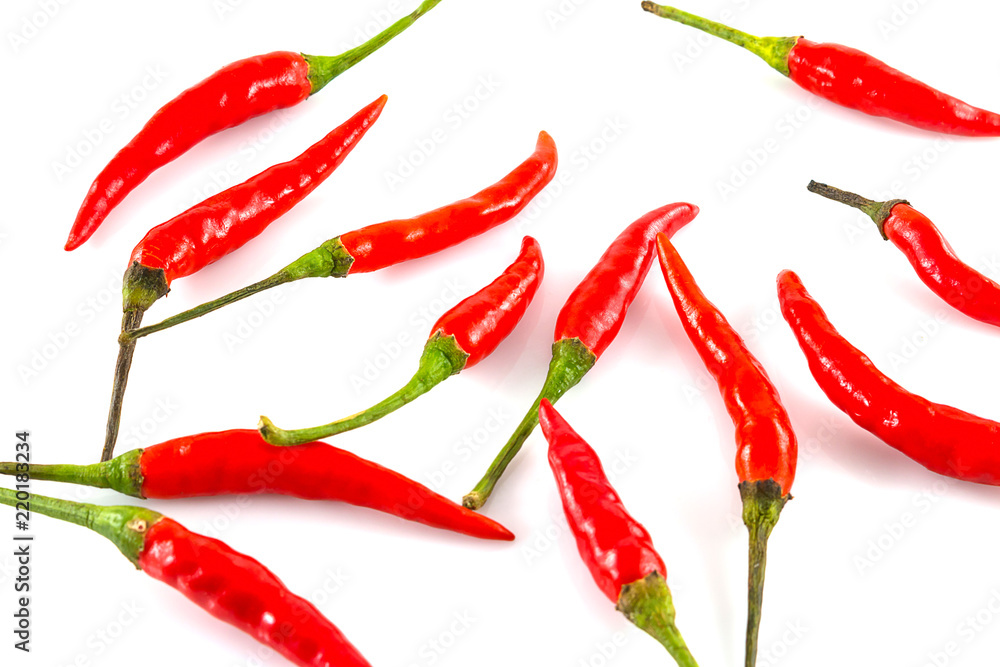 Red hot chili pepper isolated on white background Red hot chili pepper isolated on white background