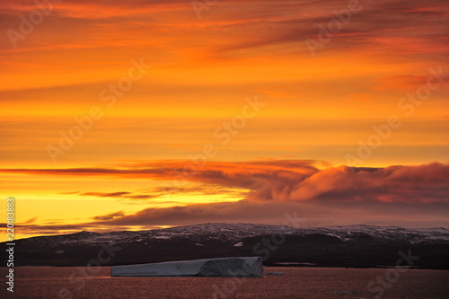 Greenland. Icebergs. Sunset. Fantastically beautiful.