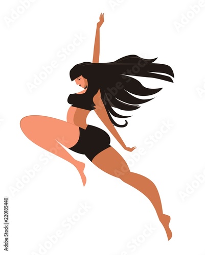 fitness jumping woman