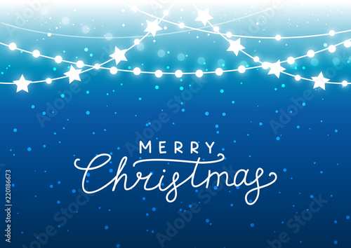 Christmas background with shiny lights on red