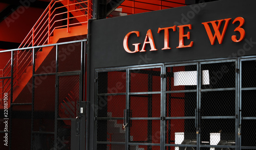 football stadium entrance gate
