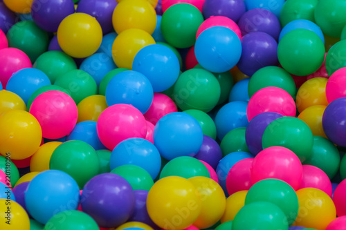 Many colorful plastic balls © pandaclub23