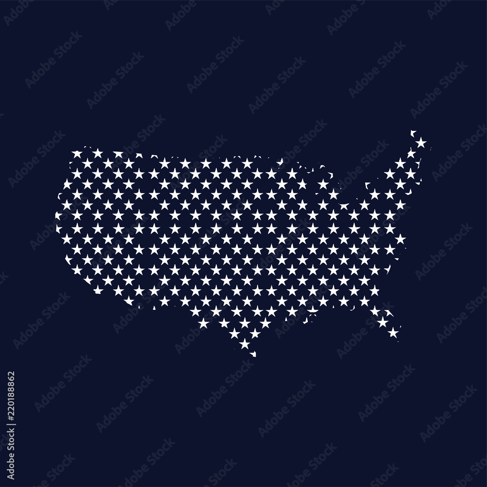 Fototapeta premium American star map logo icon vector template