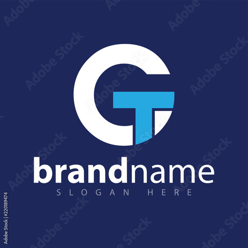 GT Initial letter abstract logo vector photo