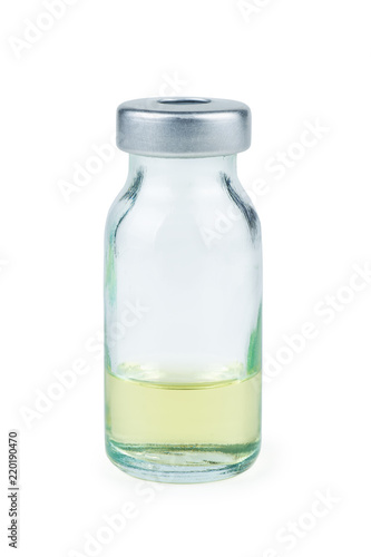 Glass bottle with antibiotic