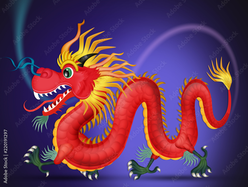 illustration of Chinese Traditional dragon