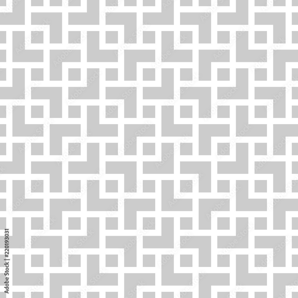 Geometric monochrome seamless pattern in asian style
