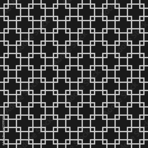 Abstract monochrome seamless pattern with overlapping squares