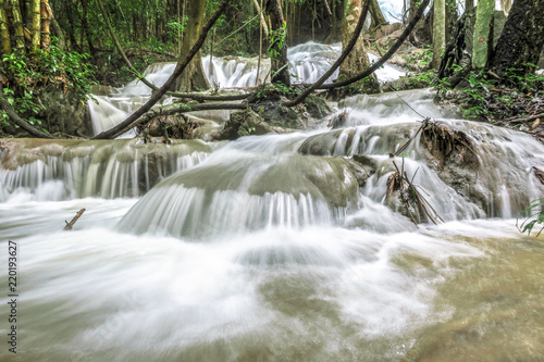 Pha Tat waterfall in the forest  Kanchanaburi  Thailand