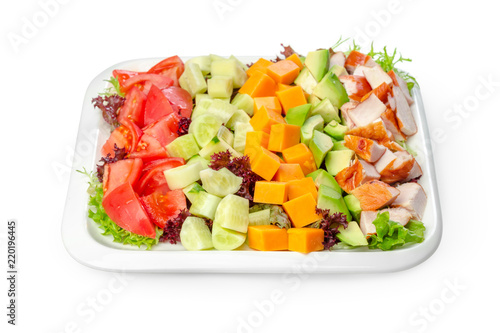 salad isolated on white