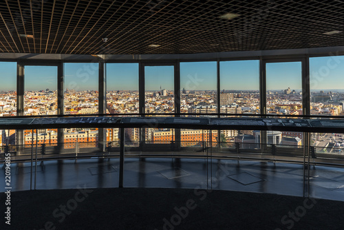 Panoramic view of Madrid from Moncloa Lighthouse, Spain photo