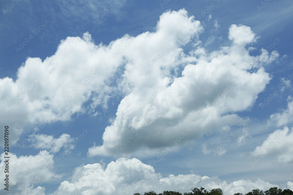 Blue sky background with white clouds. Blue sky background with white clouds.