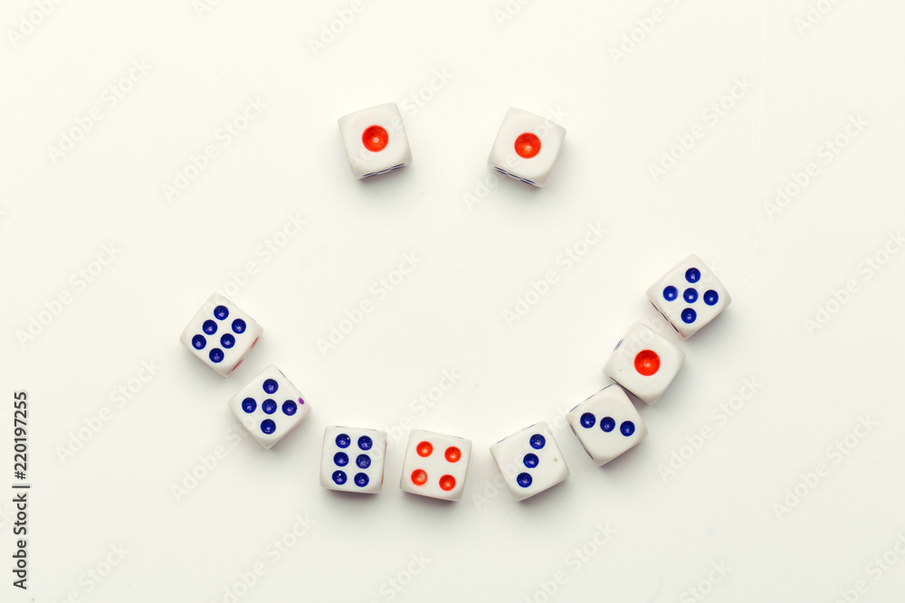 dice isolated on white background dice isolated on white background
