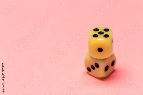 risk concept - playing dice