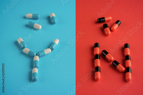 Medical capsules of two kinds. The concept of choice, awareness, side effect
