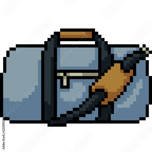 vector pixel art bag travel