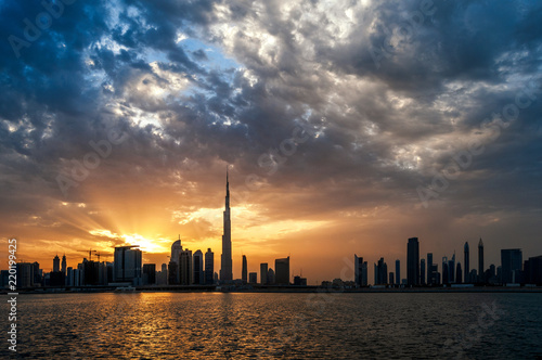 Beautiful dubai downtown skyline. Dubai  United Arab Emirates