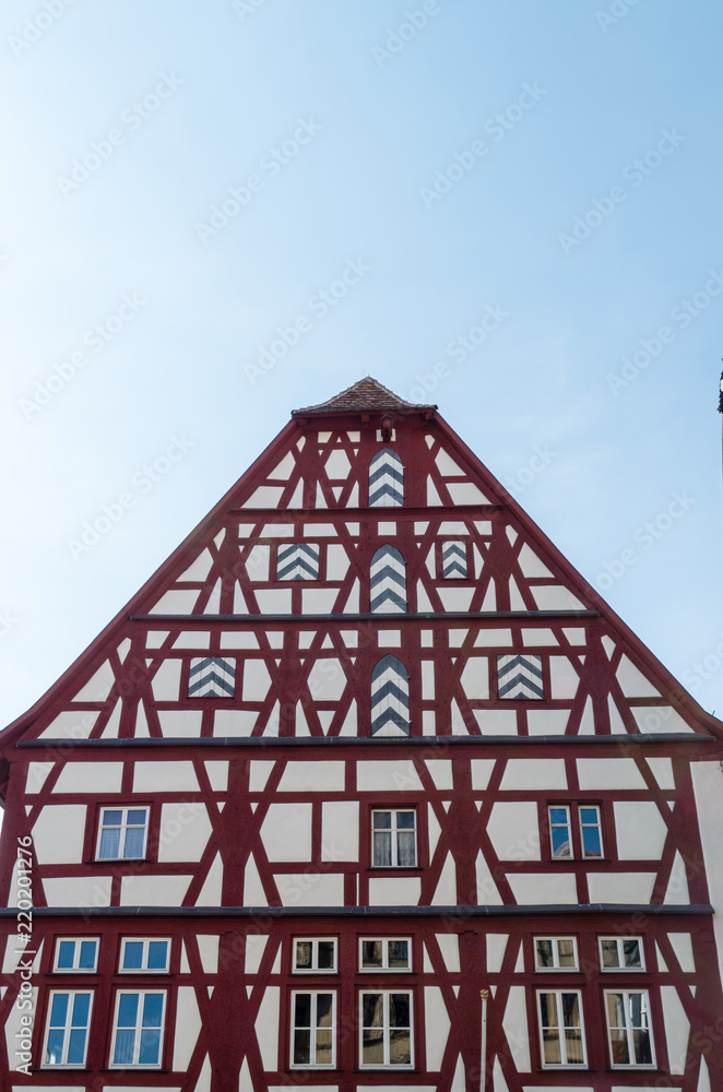Low Angle View of Building against Sky in Rothenburg ob der Tauber, Germany