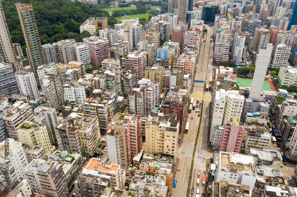Top view of hong Kong in Kowloon side