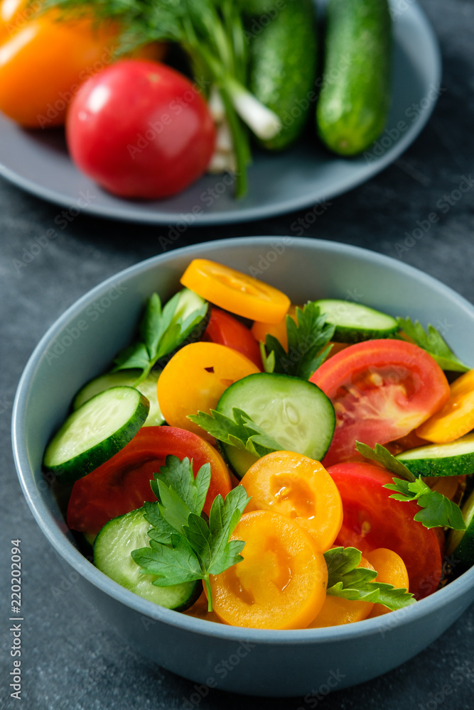 a fresh vegetable salad a fresh vegetable salad