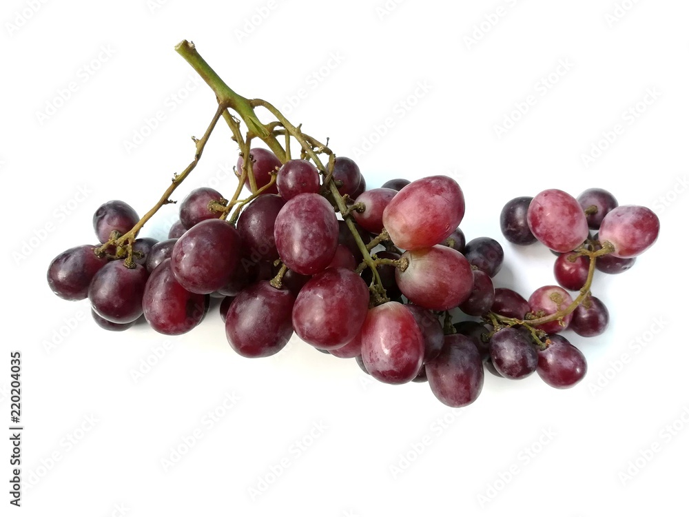 Bunch of grapes are sweet tasty arraon white background delicious fruit 