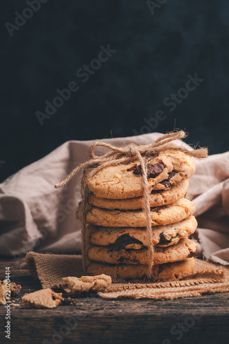 Chocolate chip cookies, still light concept