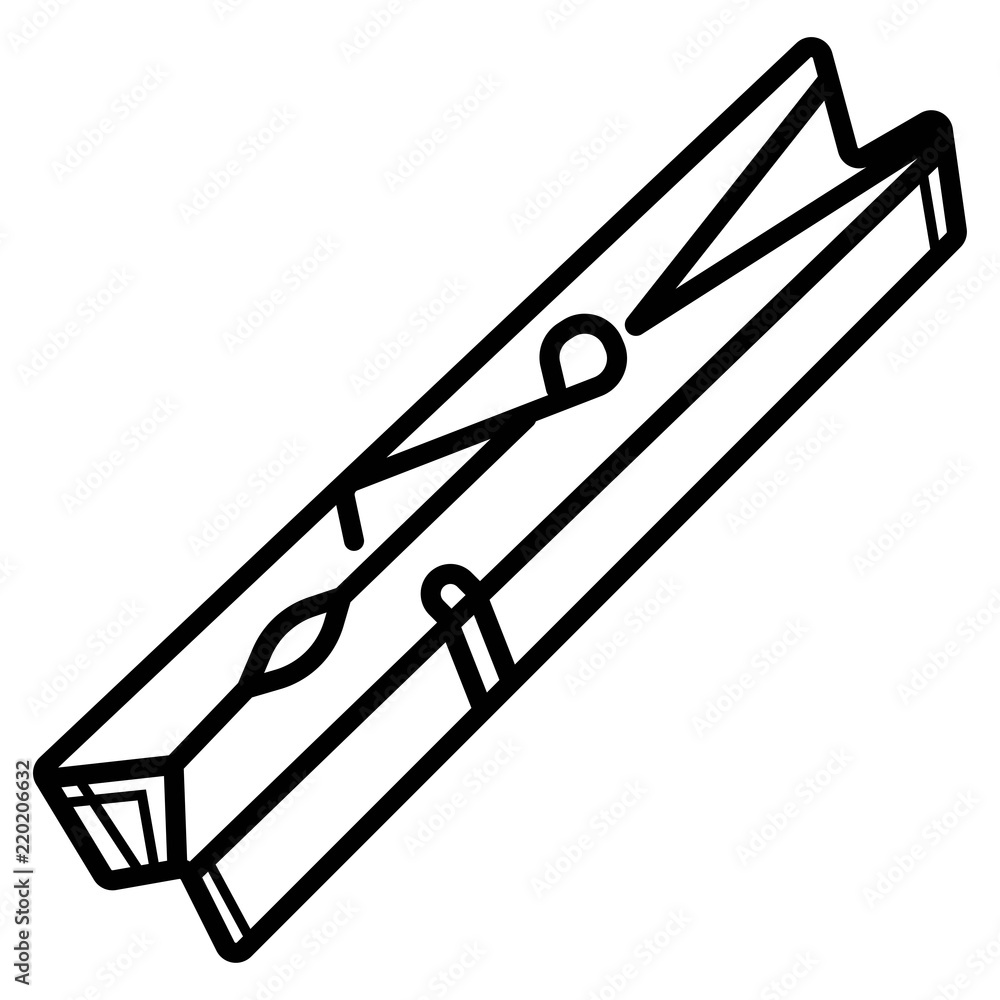 Clothespin icon vector
