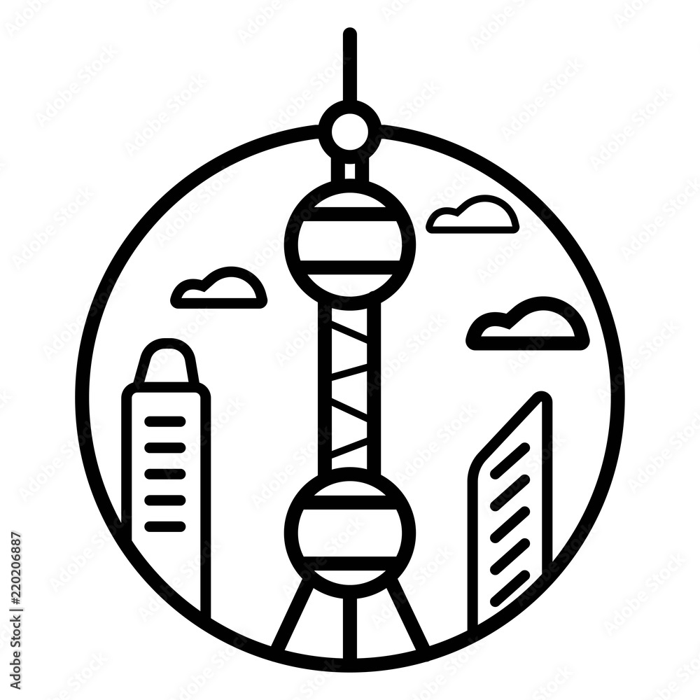 Αυτοκόλλητο Toronto CN Tower icon vector