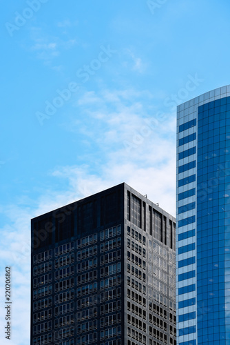 Skyline of Financial District in Lower Manhattan in New York