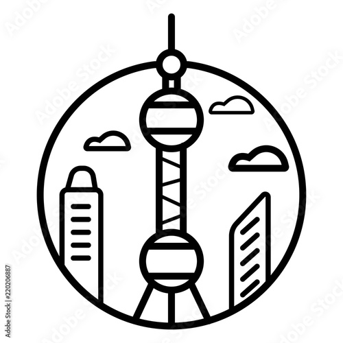 Toronto CN Tower icon vector