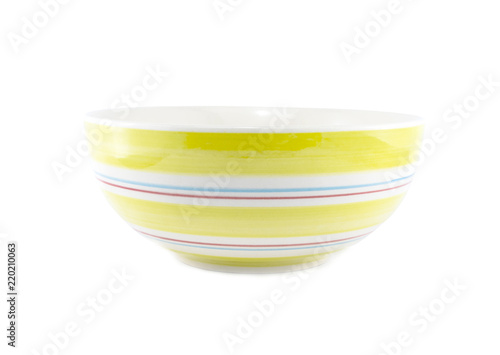 Bowls are patterned isolated on a white background.
