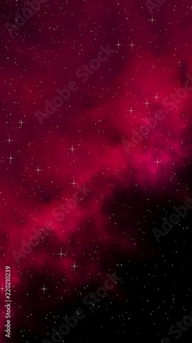 Colorful and beautiful space background. Outer space. Starry outer space texture. Templates, red background Design of websites, mobile devices and applications. 3D illustration