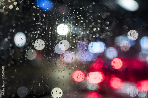 Rainy night street photo